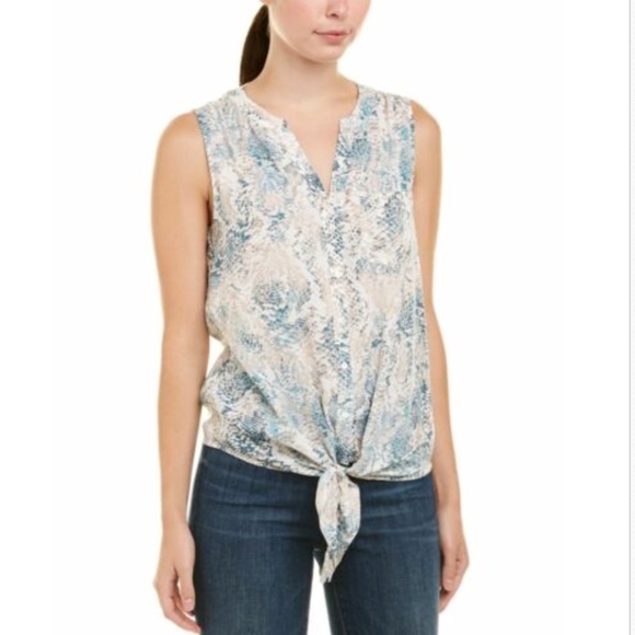 Tart Liya Dessert Python Front Tie Prink Tank Top - Picture 1 of 4